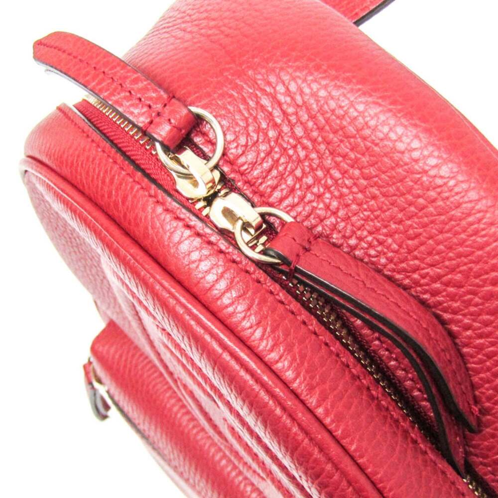 GUCCI Authentic Red Leather Backpack - Picture 8 of 12